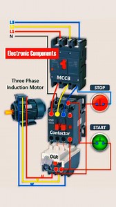 335K views · 4.2K reactions | Three phase induction motor connection with MCCB, contactor and OLR #electrician #electricalwork #electronics #reelsfb #fbreels #electronicmusic #videos #viralreel #electrical #motor | 퐄퐥퐞퐜퐭퐫퐨퐧퐢퐜 퐂퐨퐦퐩퐨퐧퐞퐧퐭퐬 | Facebook