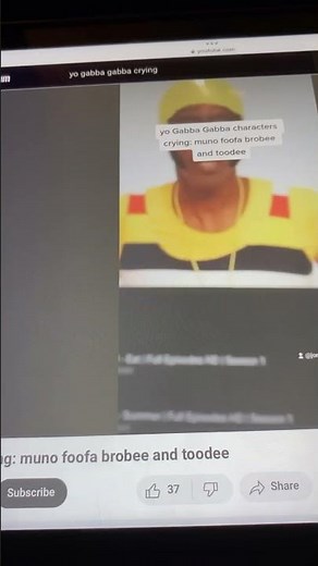 Yo Gabba Gabba Foofa Crying