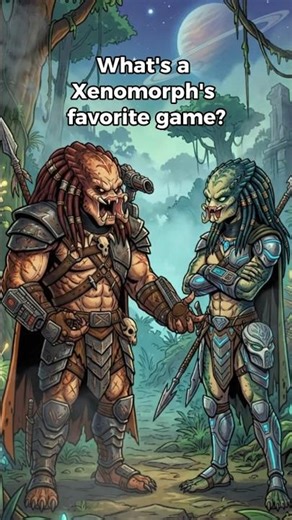 Watch the full Alien versus Predator rap battle in the link!!! #dadjokes #predator #yautja