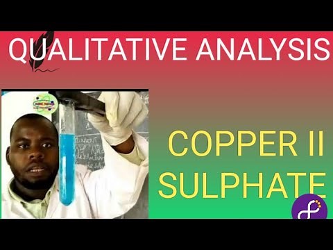 CHEMISTRY PRACTICAL: Qualitative analysis of Copper ii sulphate CUSO4 |How to identify ions of CuSO4