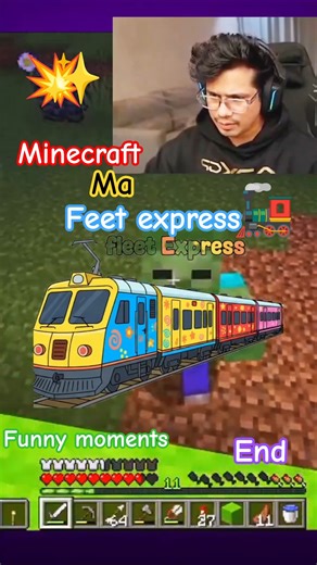 GameR feeT Bullet Speed Train! 🚄 | Minecraft (End Is Crazy)! 🔥(fleet express)#gamerfleet