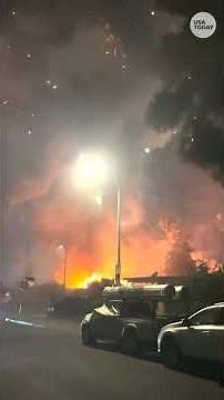 Fireworks explosion in Los Angeles burns several homes #Shorts