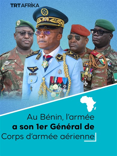 L'armée béninoise a son premier Général de Corps d’armée aérienne. Il s'agit de Bertin Bada, directeur du cabinet militaire du président béninois, Patrice Talon. #Afrique #Benin #benintiktok🇧🇯