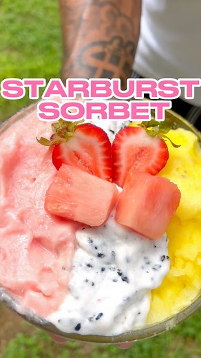 30K views · 971 reactions | Hurry up and make this  “Starburst Sorbet” trio recipe before winter approaches ❄️ • Yellow Dragon Fruit | Pink Pineapple | Yellow Watermelon  I used my Kuvings Revo830 juicer sorbet attachment My Discount Code : CasinoCrisis (Link In Bio) #sorbet #fruitsorbet #sorbetbowl #casinocrisis #howtomakesorbet #yellowwatermelonsorbet #pinkpineapplesorbet #yellowdragonfruitsorbet #sorbettrio | Casinoo Crisis | Facebook