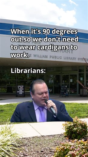 In our defense, our libraries function as cooling centers all summer long. 🧊 #PWPLibraries #LibraryHumor #publiclibrary #library | Prince William Public Libraries