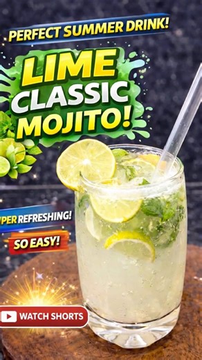 Fresh Lime Mojito in 30 Seconds 🍋 | Perfect Summer Drink