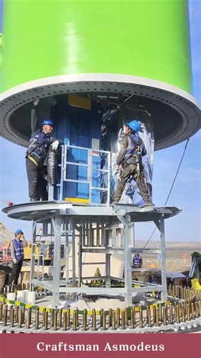 Installation of a 100 meter tall wind turbine