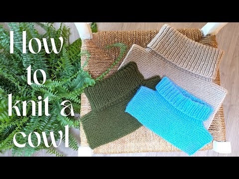 How to knit a cowl for beginners. Free pattern and step-by-step tutorial. Easy :)