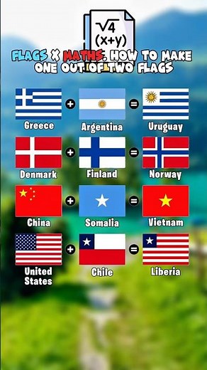 Flags and maths. How to make one out of 2 flags #geography#europe#map#mapping#fyp#mapper#fypviralシ