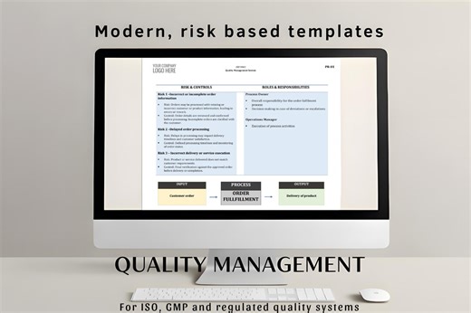 QMS Process Template Pack | ISO 9001 & GMP Systems | Editable Quality Management Templates