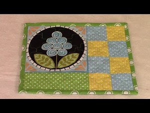 Mug Rug - using panel fabric