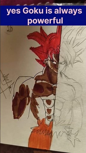 Goku Ultra Instinct Transformation 🔥 | Sketch to Color | #shorts #viralvideo