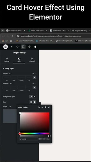 Add Hover effect using elementor | #wordpresstutorial #elementor