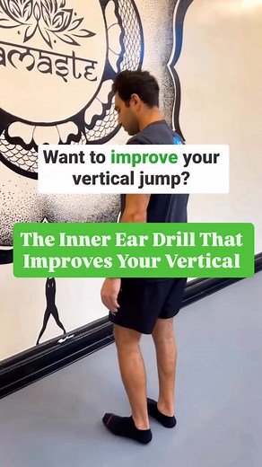 Want to improve your vertical jump? Train your saccule organ 🧠 The saccule (inner ear) detects vertical acceleration. When it’s not functioning optimally, your brain restricts explosive power as protection. The drill: Eyes locked on target, head stays still. Rise onto toes and bounce WITHOUT heels touching ground. The vertical movement stimulates your saccule while head stability forces proper input. Better saccule function = brain allows more power output. What improves: ✅ Vertical jump ✅ Expl