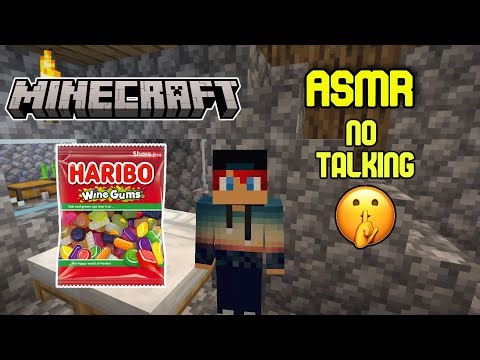 ASMR Minecraft | MUKBANG No Talking | Eating WINE GUMS + Part 9
