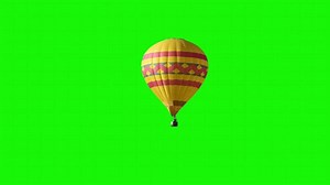 Download Colorful hot air balloon flying on green screen background. Seamless looping 4k time-lapse animation background for free