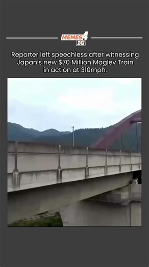 Memes4IG on Instagram: "Japan’s L0 Maglev train isn’t just fast — it’s redefining what “speed” means in modern transportation. Using advanced magnetic levitation technology, the train hovers above the tracks, eliminating friction and allowing it to glide at speeds exceeding 600 km/h (about 374 mph). Watching it in motion feels almost unreal — a sleek metallic streak that blurs the line between science fiction and reality, powered by decades of Japanese engineering mastery. This magnetic wonder o