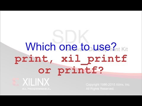 Xilinx SDK: Output with print, xil_printf and printf