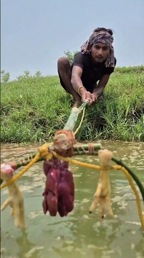 Unique Long Bamboo & Rope Fish Trap Making For Hunting Big Fish