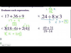Pre-Algebra Lesson 1-1: Words and Expressions