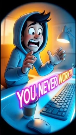 My Smart Desk Thinks I Never Work 😭🧑‍💻 #funny #shorts #animation