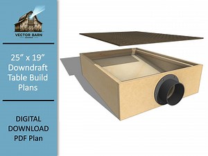 Downdraft Sanding Table Plans – DIY Woodworking Dust Collection (PDF Plan, 25x19") - Etsy UK