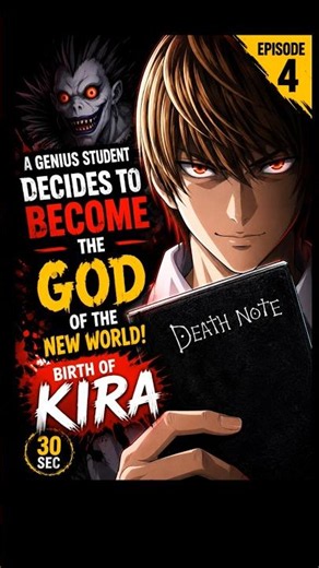 💀 A Genius Student Decides to Become the God of the New World 😱 | Death Note Episode 4 #Shorts