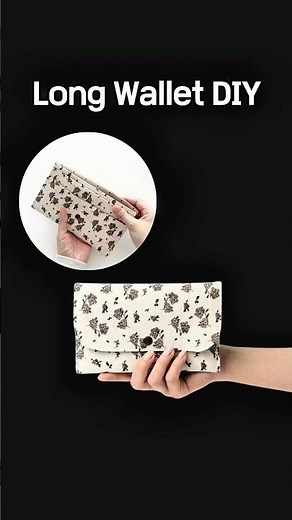 Super Easy 3-Pocket Long Wallet DIY 👛🧵 Sewing tutorial
