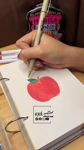 Apple easy drawing tutorial using color pencil #tutorial #school #apple #appledrawing #colorpencilart #easydrawing #reels | HUE.matter