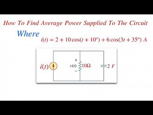 How To Find Average Power || Circuit Analysis Solved Problem || RC CIRCUIT