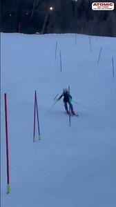 Esmée Scheltema 🇳🇱 - slalom training in St Michael #weareskiing #sheskis ‪@atomic‬