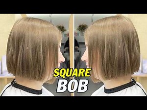 How to cut a Perfect Square Line Bob Haircut (Step-by-Step) | Bob Hair Cutting Tips & Techniques