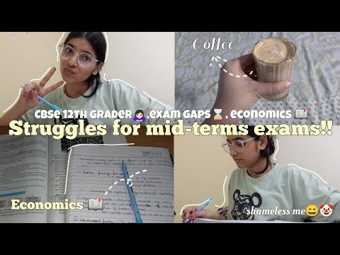 “Full Day Study Vlog 📚 | Class 12 Midterm Exam Prep with Books & Notes ✨”