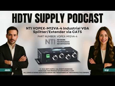 NTI VOPEX-M12VA-4 Industrial VGA Splitter/Extender via CAT5