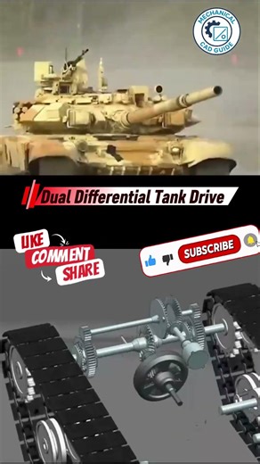 Dual Differential Tank Drive #viral #automobile #engineeringdesign #machine #cncsoftware #foryou