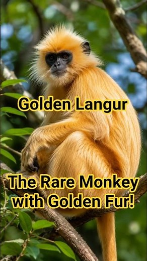 Golden Langur: The Rare Monkey with Golden Fur! 🐒✨