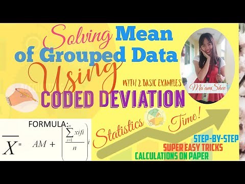 Solving Mean of Grouped Data Using Coded Deviation- Step by Step Procedure|Statistics Time! Part 2