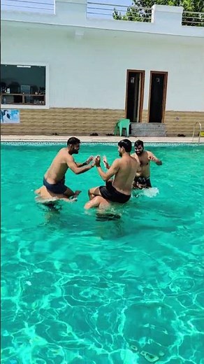 Swimming Pool Fight Challenge #challenge #funny #shorts