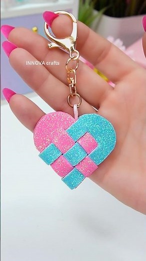 DIY Heart Keychain 💖 Cute Gift Ideas