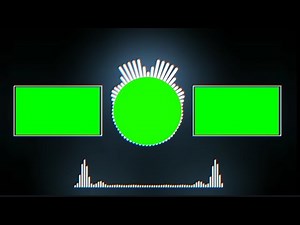 Audio Spectrum Visualizer Green Screen 4K 2020 | Visualizer with End Screen and Round Line Bars