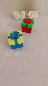 Mini Gift Box DIY 🎁✨| Tiny Christmas Box Craft | Easy Holiday DIY #diy #craftshorts #giftbox #craft