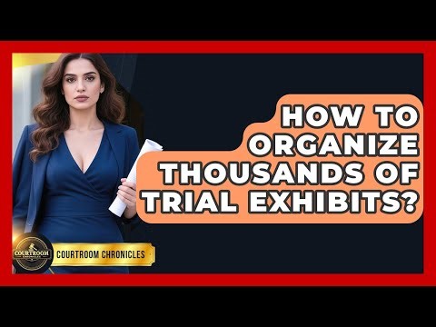 How To Organize Thousands Of Trial Exhibits? - Courtroom Chronicles