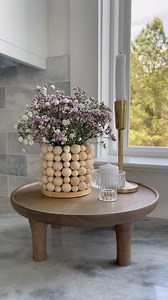 3.9M views · 64K reactions | A DIY Wood Bead Vase for your fresh spring and summer flowers. Full tutorial on my blog. | Domestically Blissful | Facebook