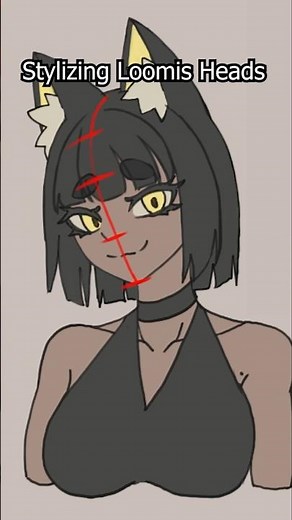 How to stylize faces #shorts #drawingtips #animeart #digitalart #momory摸摸哩