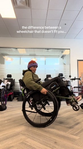 Proper wheelchair fit makes all the difference! The first (green) chair is a demo chair which I used while mine was being worked on. The second (silver) is custom built for me. Both are custom rigid active chairs, but only one would allow me to live my life as fully as I do. Can you tell the difference? #disability #wheelchair #customwheelchair #adaptiveathlete #accessibility