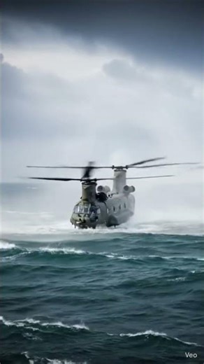 “CH-47 Chinook crashes into the sea — unbelievable moment!”