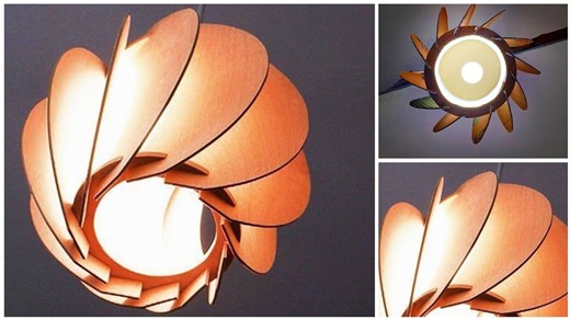 DIY Pendant Hanging Lamp | Stylish Cardboard Lamp for Home Decor