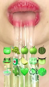 2.9M views · 37K reactions | asmr GREEN FOODS EMOJI FOOD COLLECTION 초록색 이모지 먹방 모음 eating sounds #ASMR #RAINBOW #FOOD #EATING #JELLY #KOREAN #MUKBANG #EMOJI #SOUND #CHALLENGE #YUMMY | Sunny Lips ASMR | Facebook