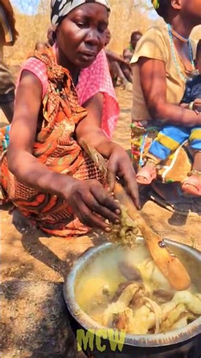 Hadzabe loving the Bush life #suku #africantribe #food