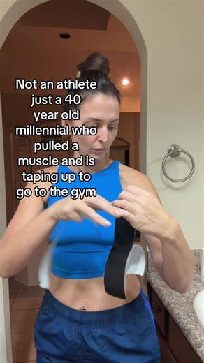 Don’t even ask me how I pulled this muscle! Loving this precut tape, it’s from TikTok shop! Linked to my tiktok shop #kinesiotape #ktape #shouldertaping #pulledmuscle #kinesiologytape